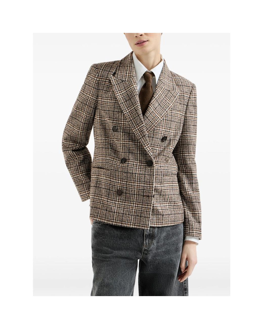 Brunello Cucinelli Brown Jacket Wool-Alpaca
