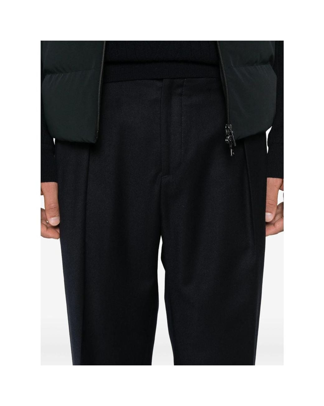 Briglia 1949 Black Pleated-Pocket Trousers for men