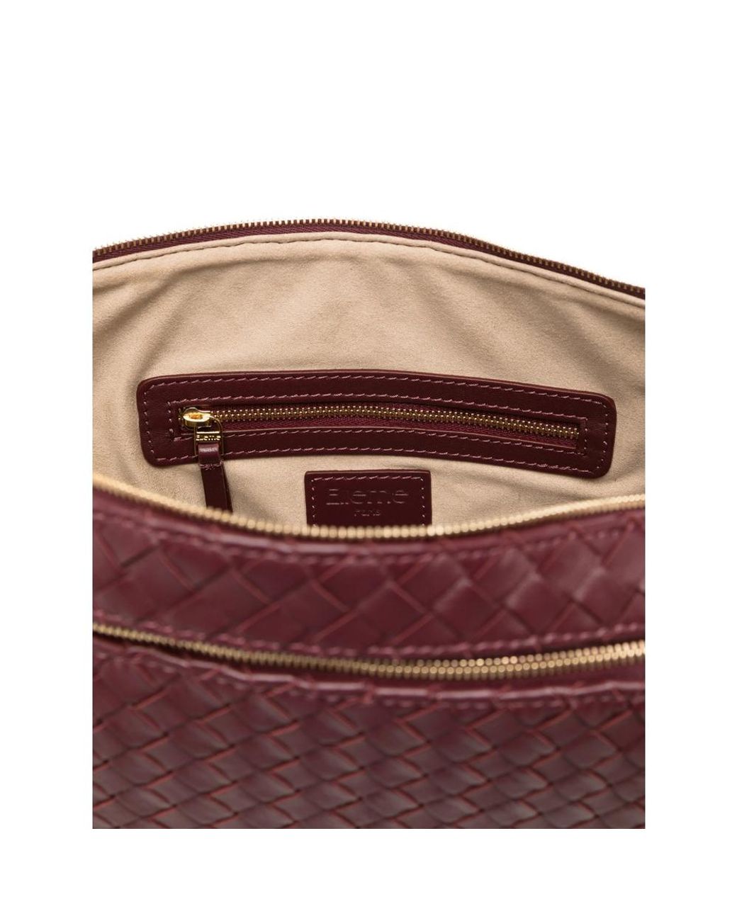 Elleme Purple Large Trousse Leather Shoulder Bag