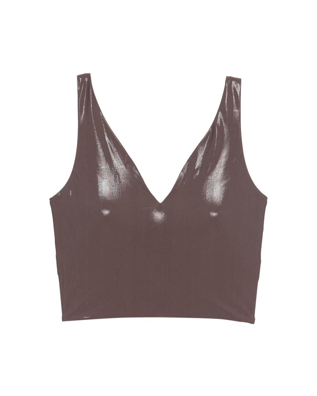 MACRON Brown Beba V-Neck Sports Bra