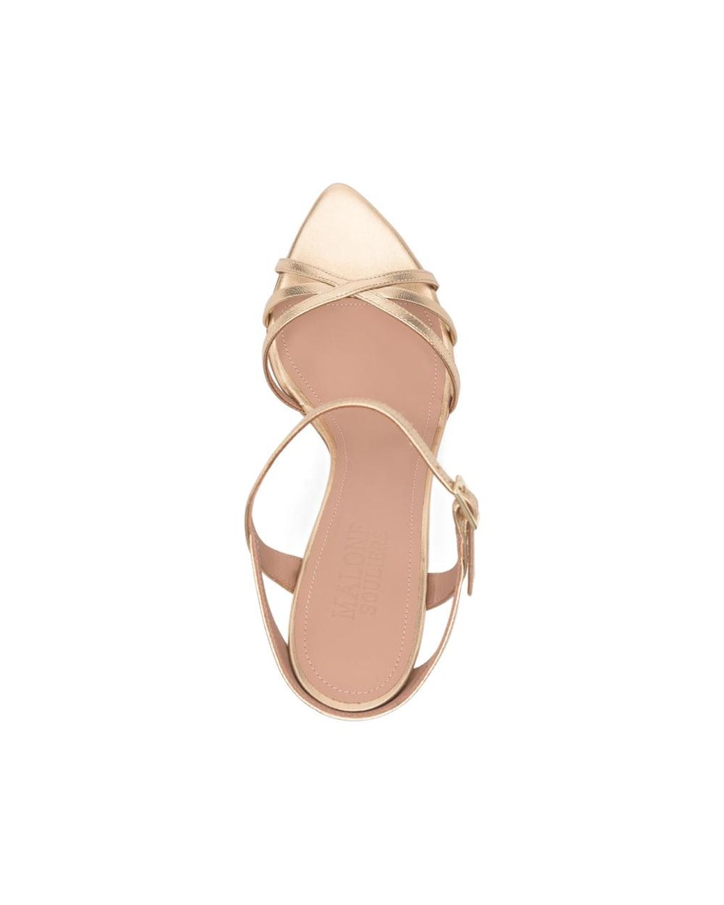 Malone Souliers Metallic Heeled Mules
