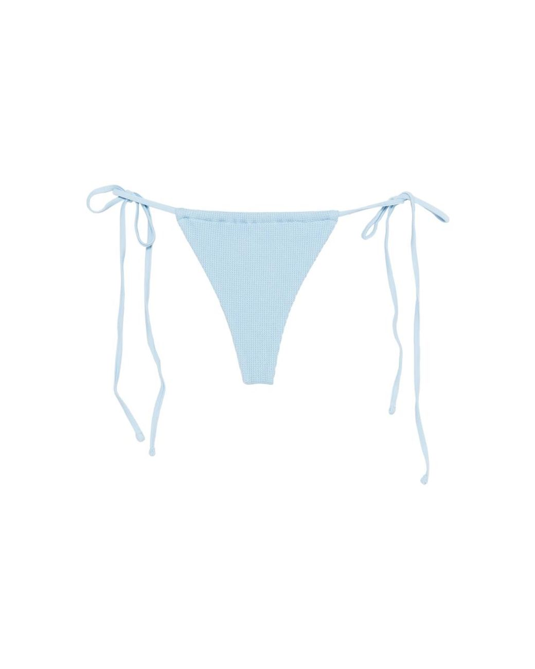 Frankie's Bikinis Blue Tia Tie-Detail Bikini Bottom