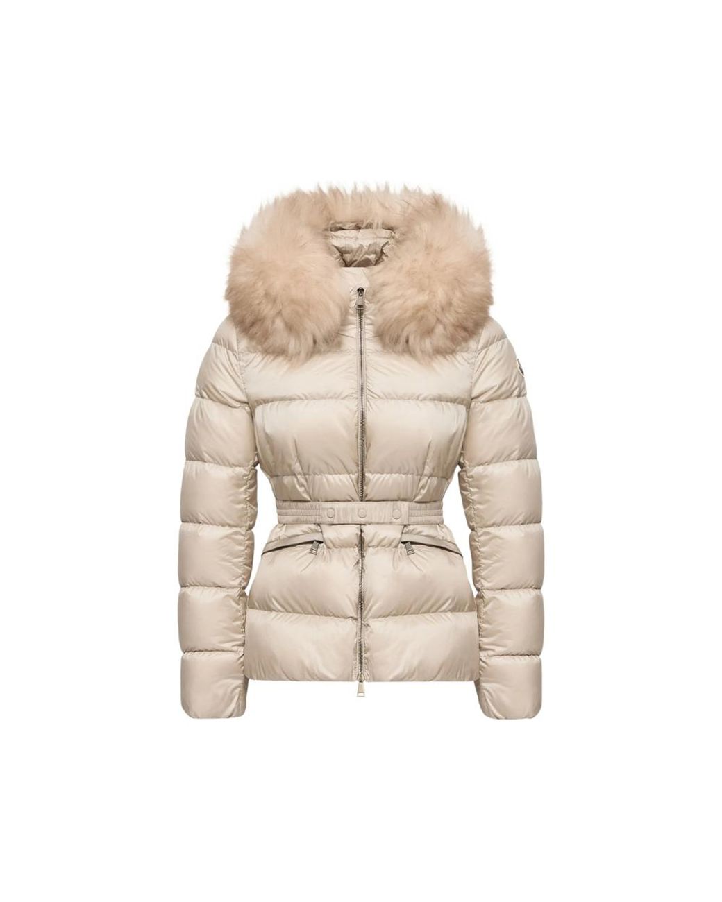 Moncler Gray Boed Logo-Patch Down Jacket