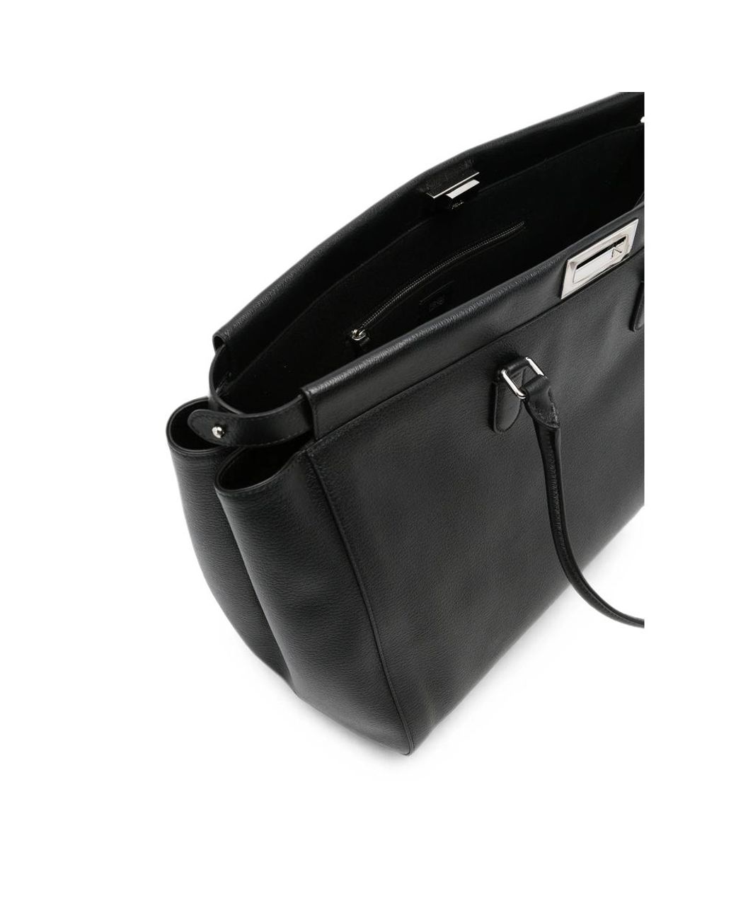 Fendi Black Peekaboo Leather Tote Bag for men