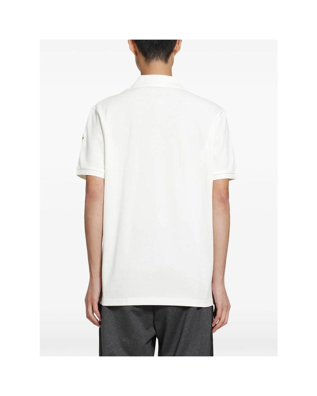 Moncler White Neutrals Polo Shirts for men