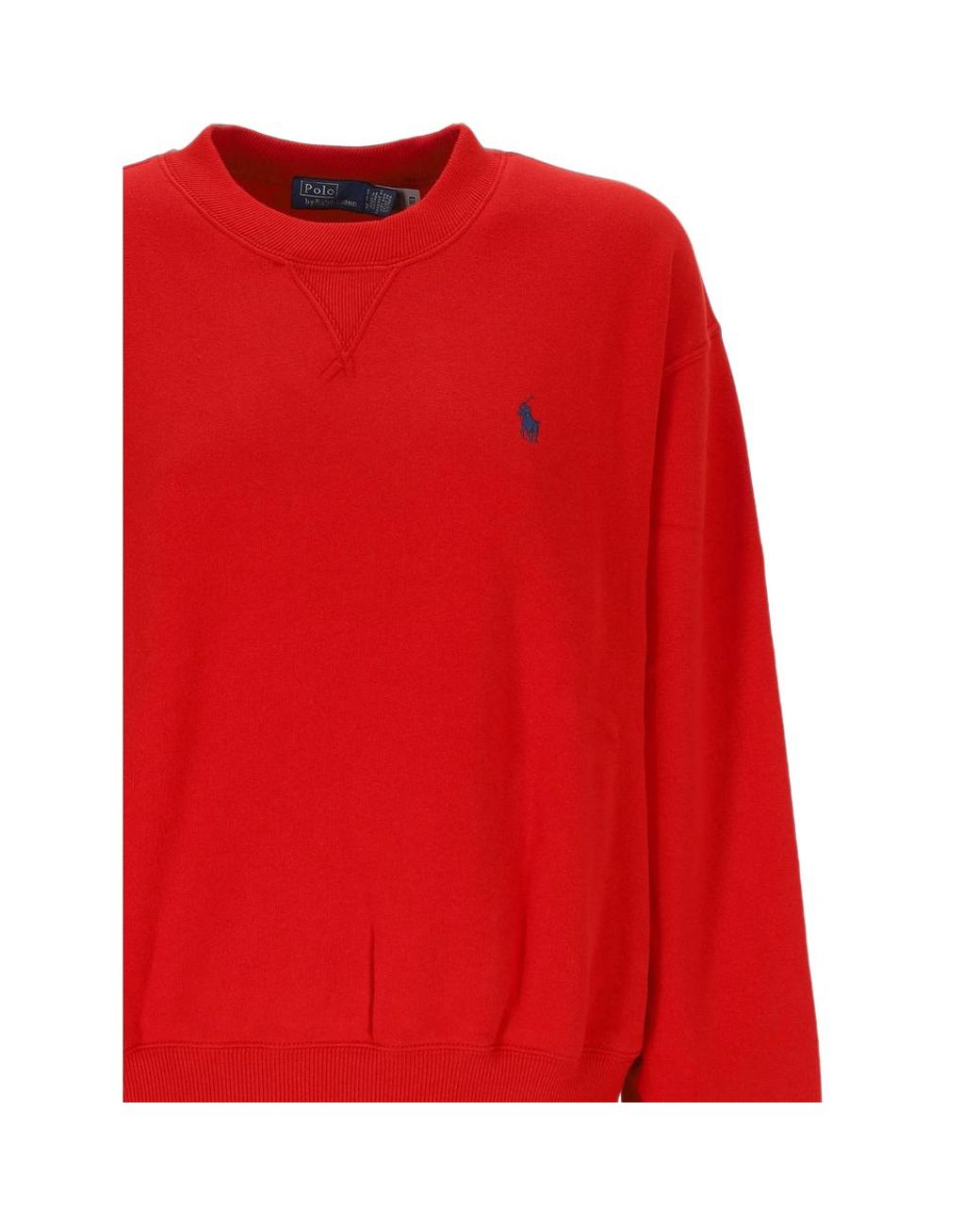 Ralph Lauren Red Fleece Crewneck Sweatshirt