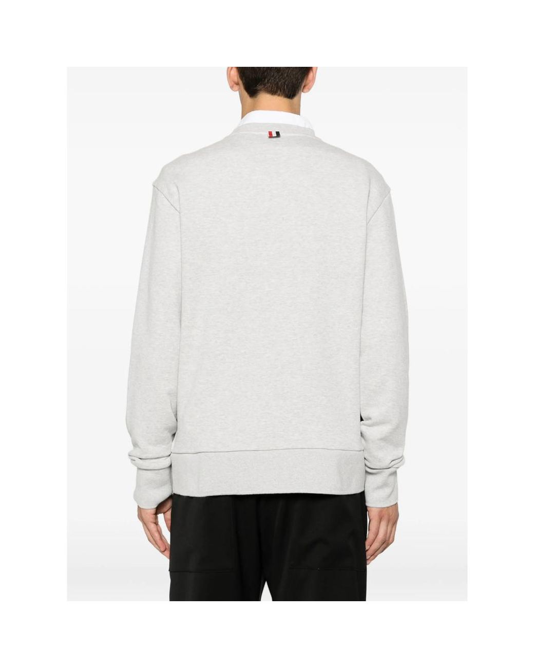 Thom Browne Black Long-Sleeves Sweatshirt for men
