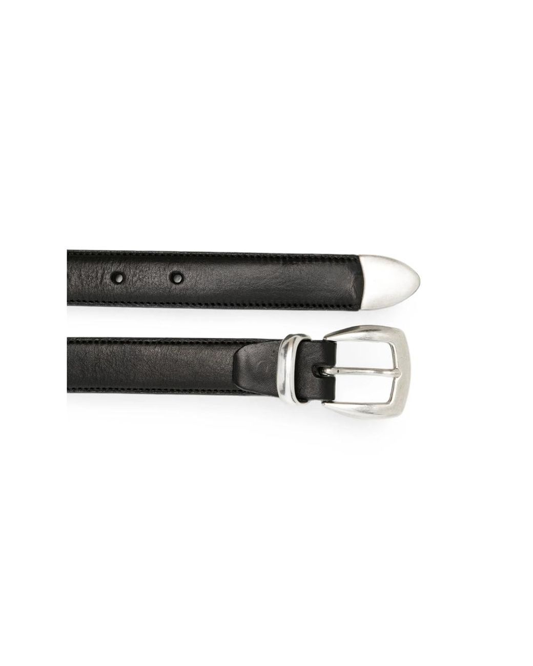 Eraldo Black Buckle-Fastening Leather Belt for men