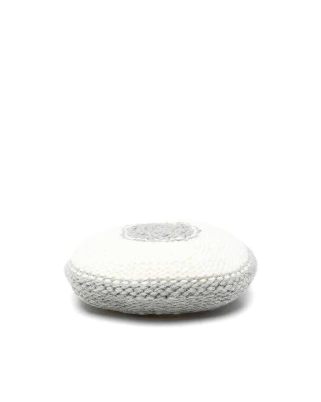 Stine Goya White Chunky-Knit Beret