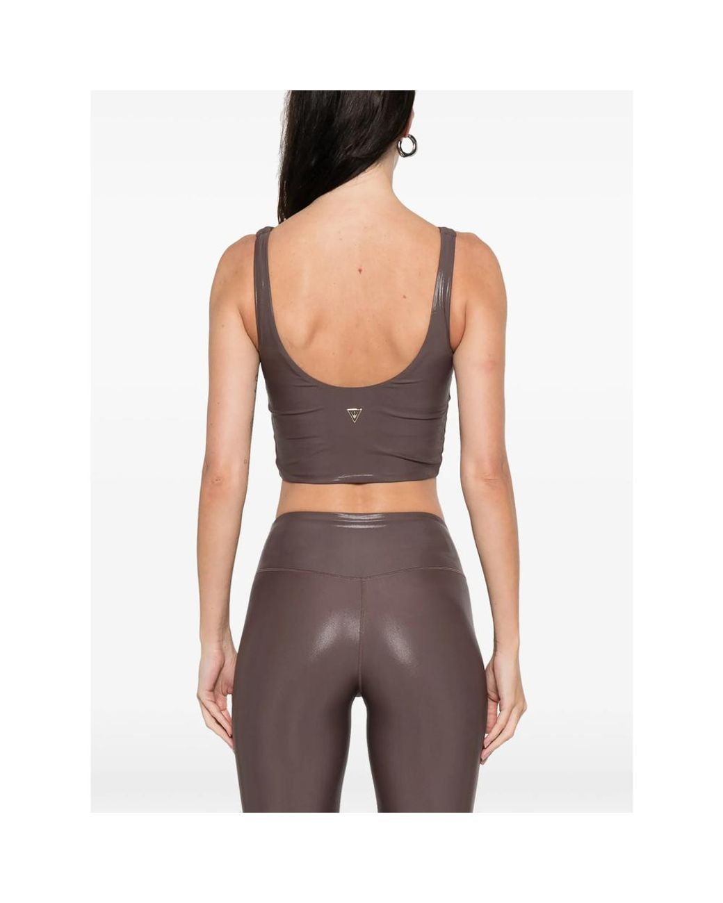 MACRON Brown Beba V-Neck Sports Bra