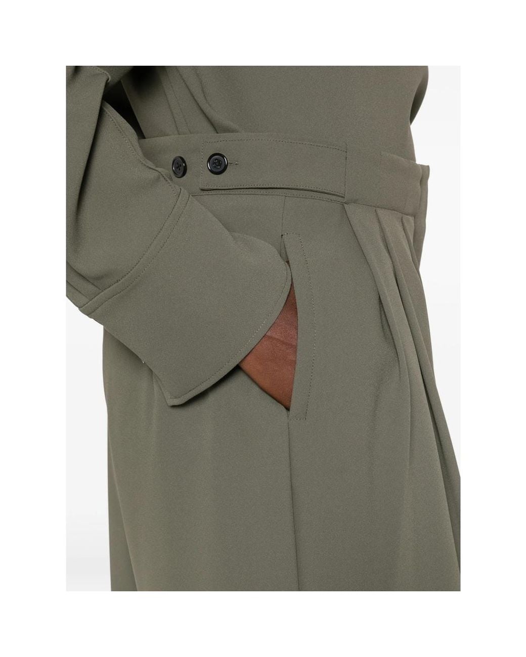 IRO Green Oakland Pleated Wide-Leg Trousers