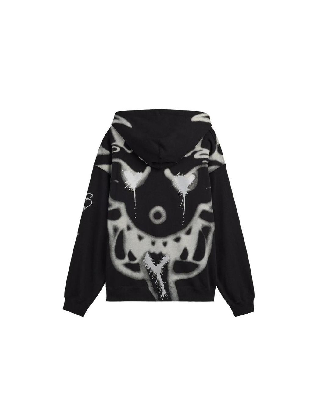 Y-3 Black Chito Graphic French-Terry Zip Hoodie for men