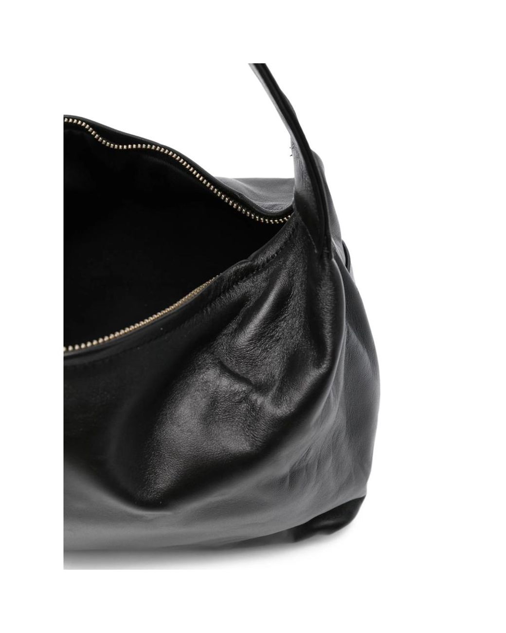 GIMAGUAS Black Leather Top-Handle Shoulder Bag