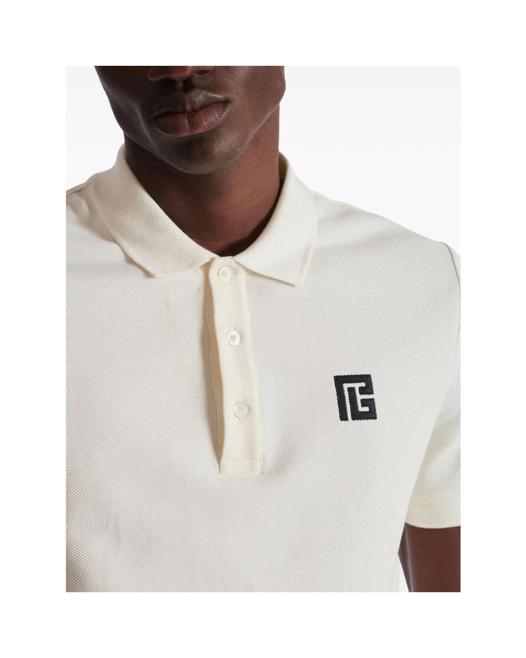 Balmain White Polo Shirts for men