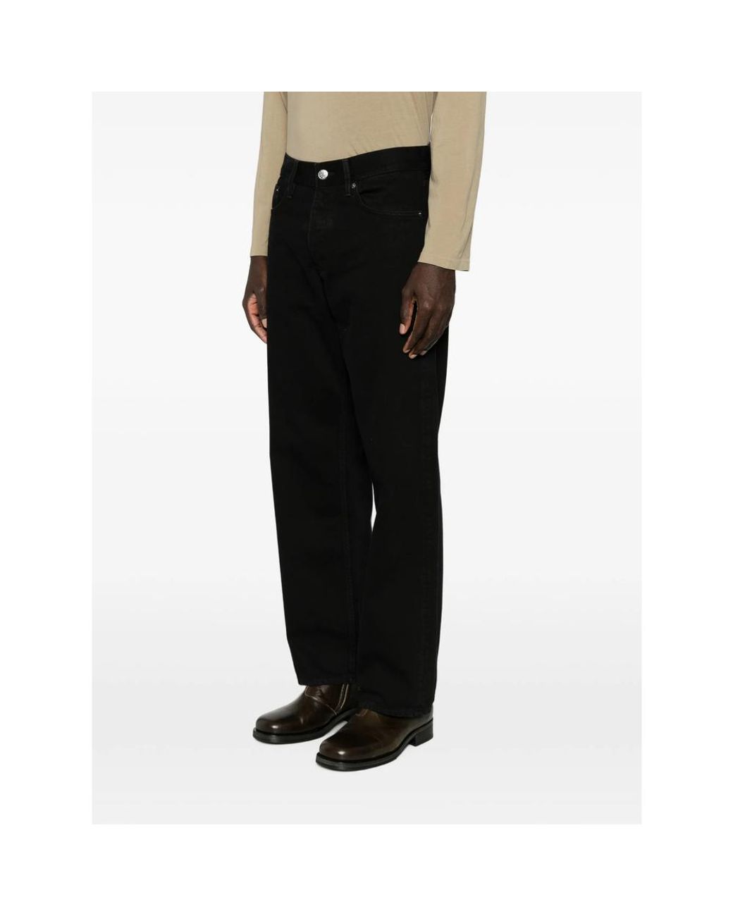 sunflower Black Loose Straight-Leg Jeans for men