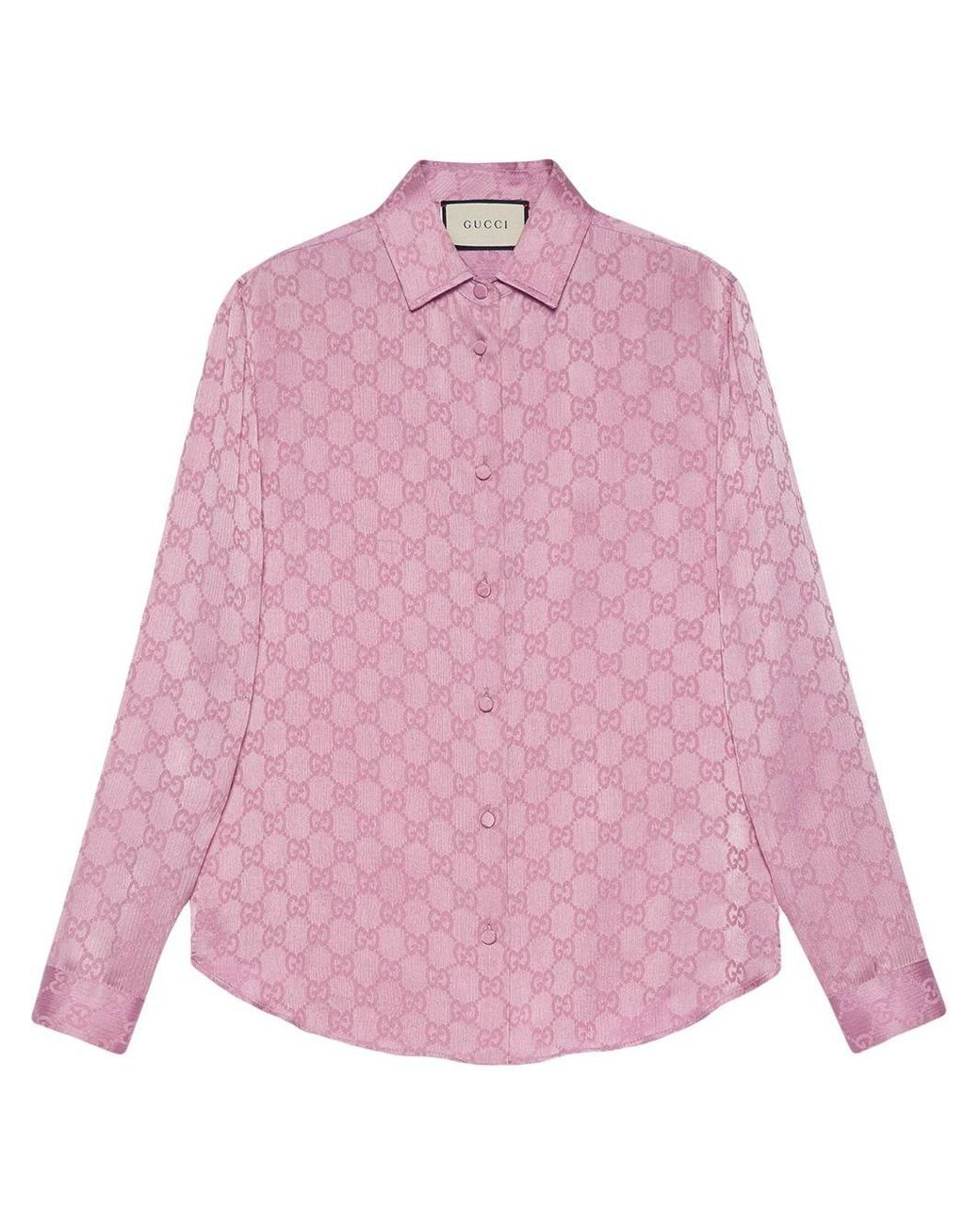 Gucci GG Monogram Printed Shirt in Pink Lyst UK