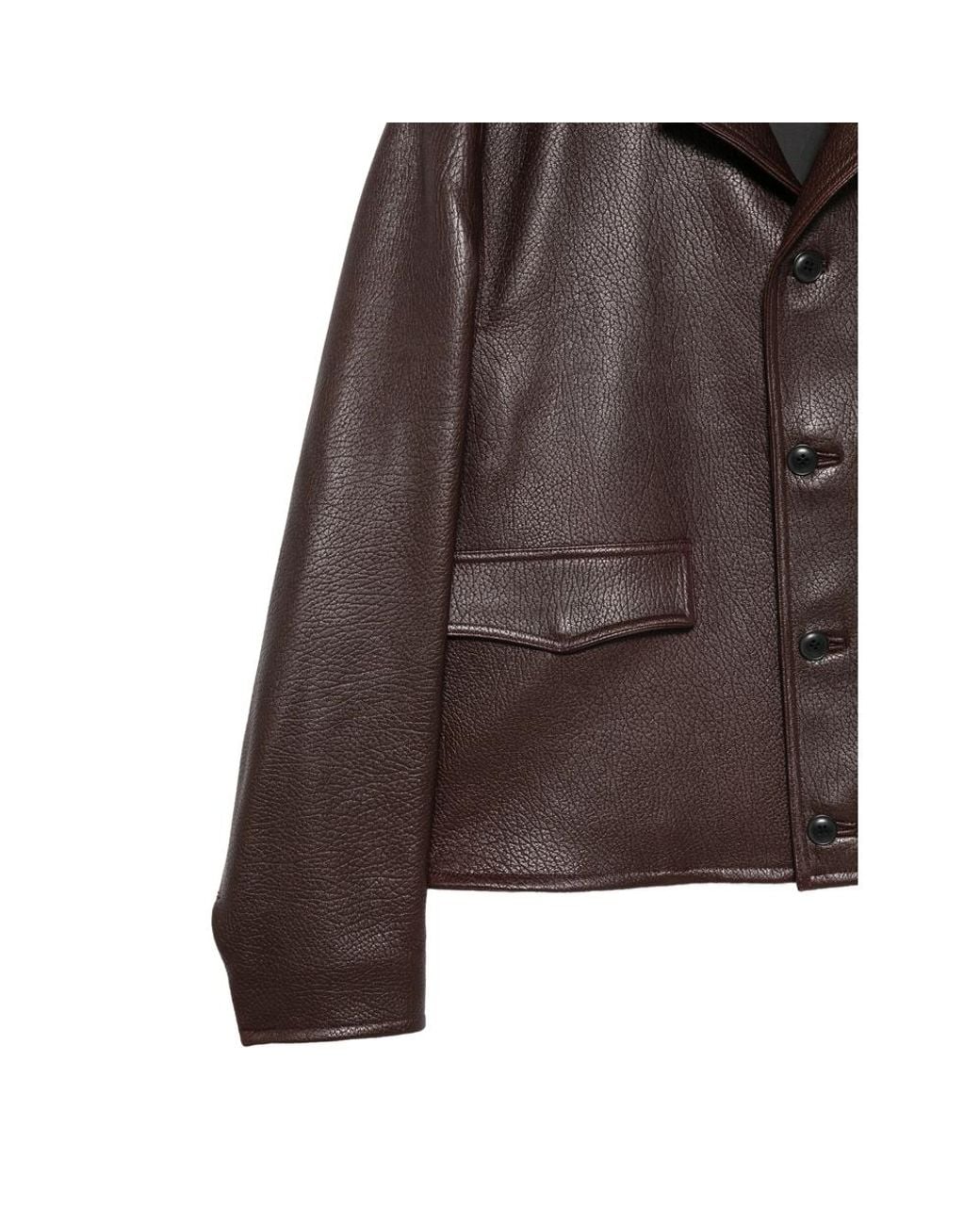 TONYWACK Brown Notched-Lapel Flap-Pockets Jacket for men