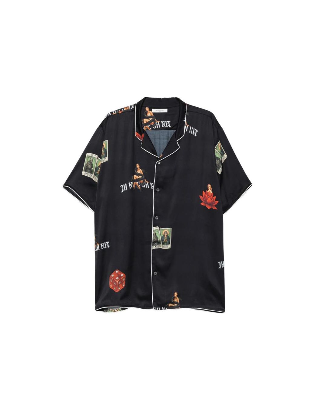 Ih Nom Uh Nit Black Printed Shirt for men