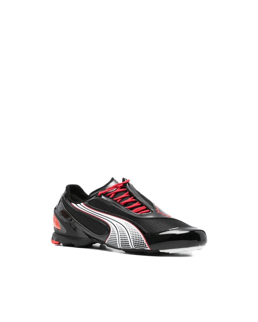PUMA Black V-S1 Striped Lace-Up Sneakers for men