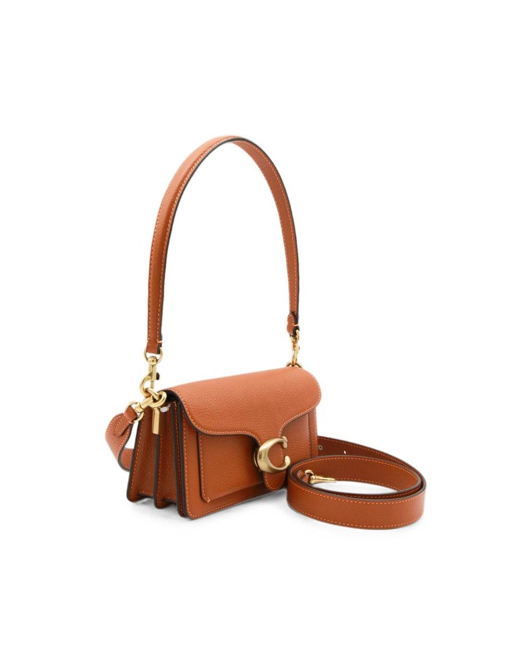 COACH Brown Tabby Leather Shoulder Bag