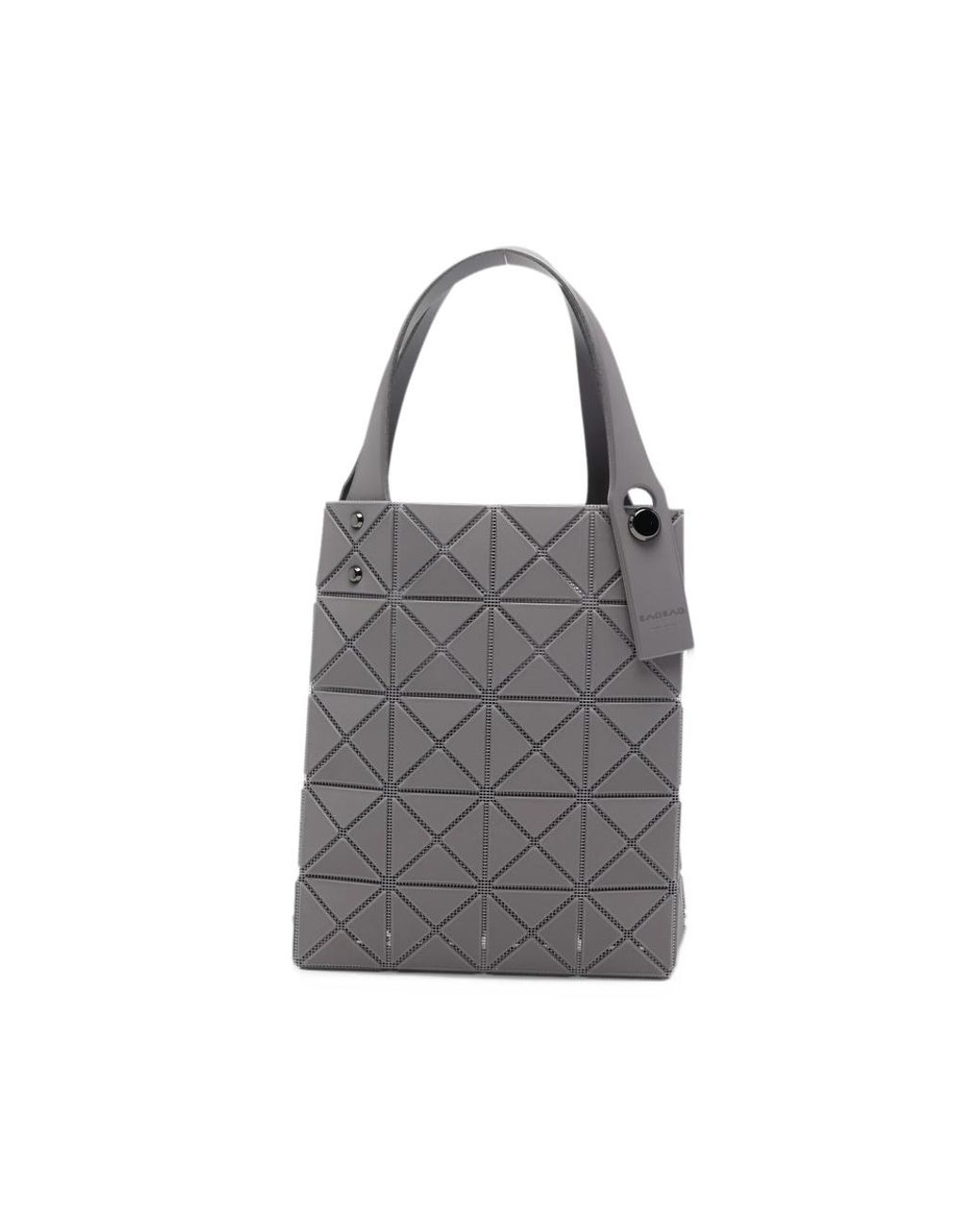 Issey Miyake Gray Lucent Geometric-Panel Tote Bag