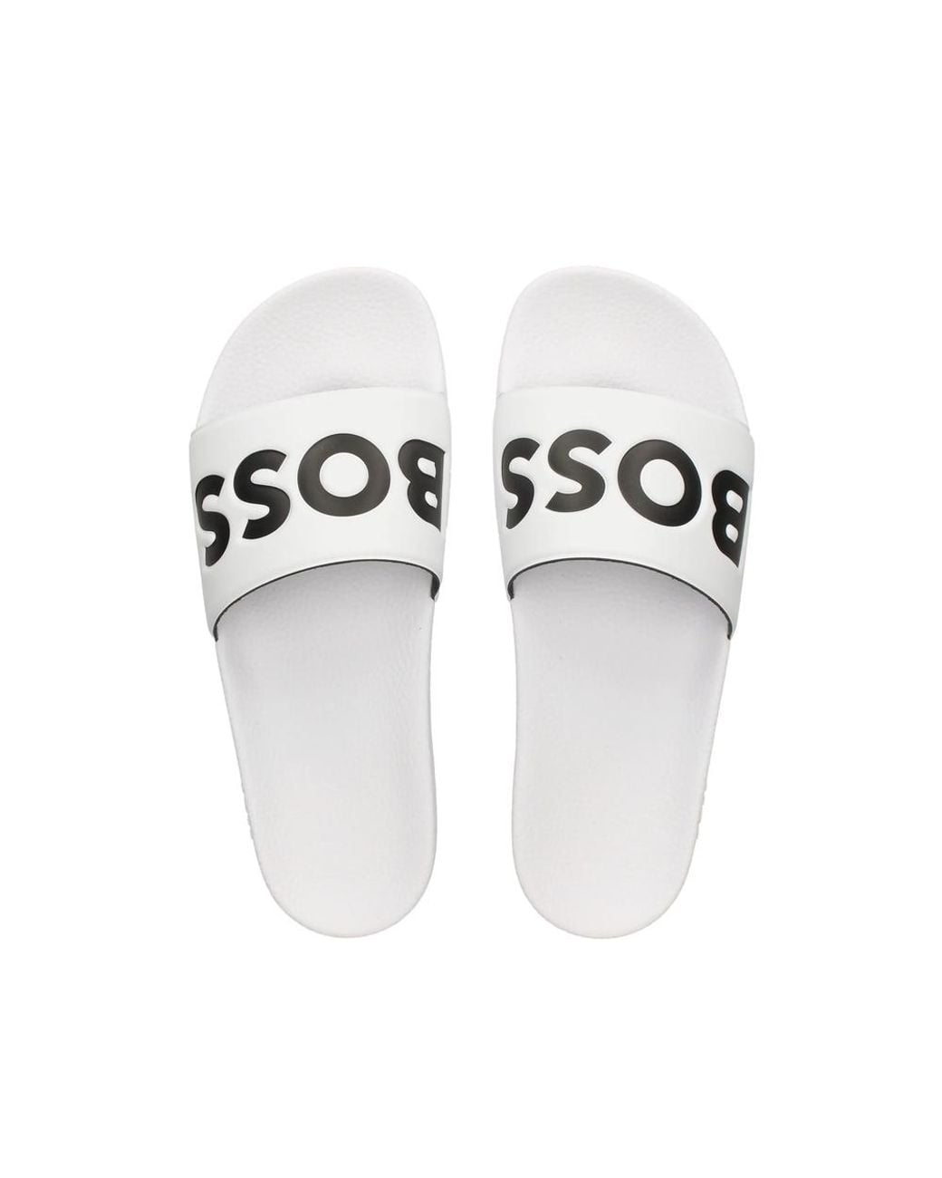 BOSS Aryeh Slides in White for Men | Lyst UK