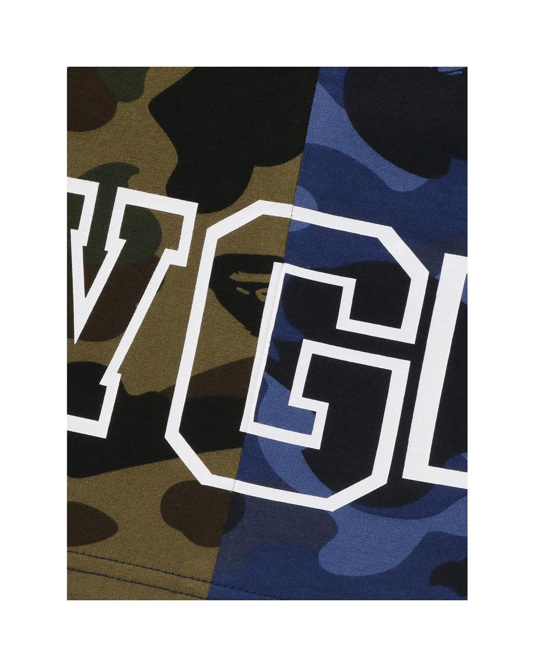 A Bathing Ape Blue T-Shirt Shark Motif for men
