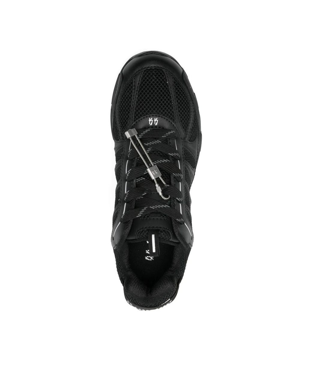 44 Label Group Black Panelled Sneakers for men