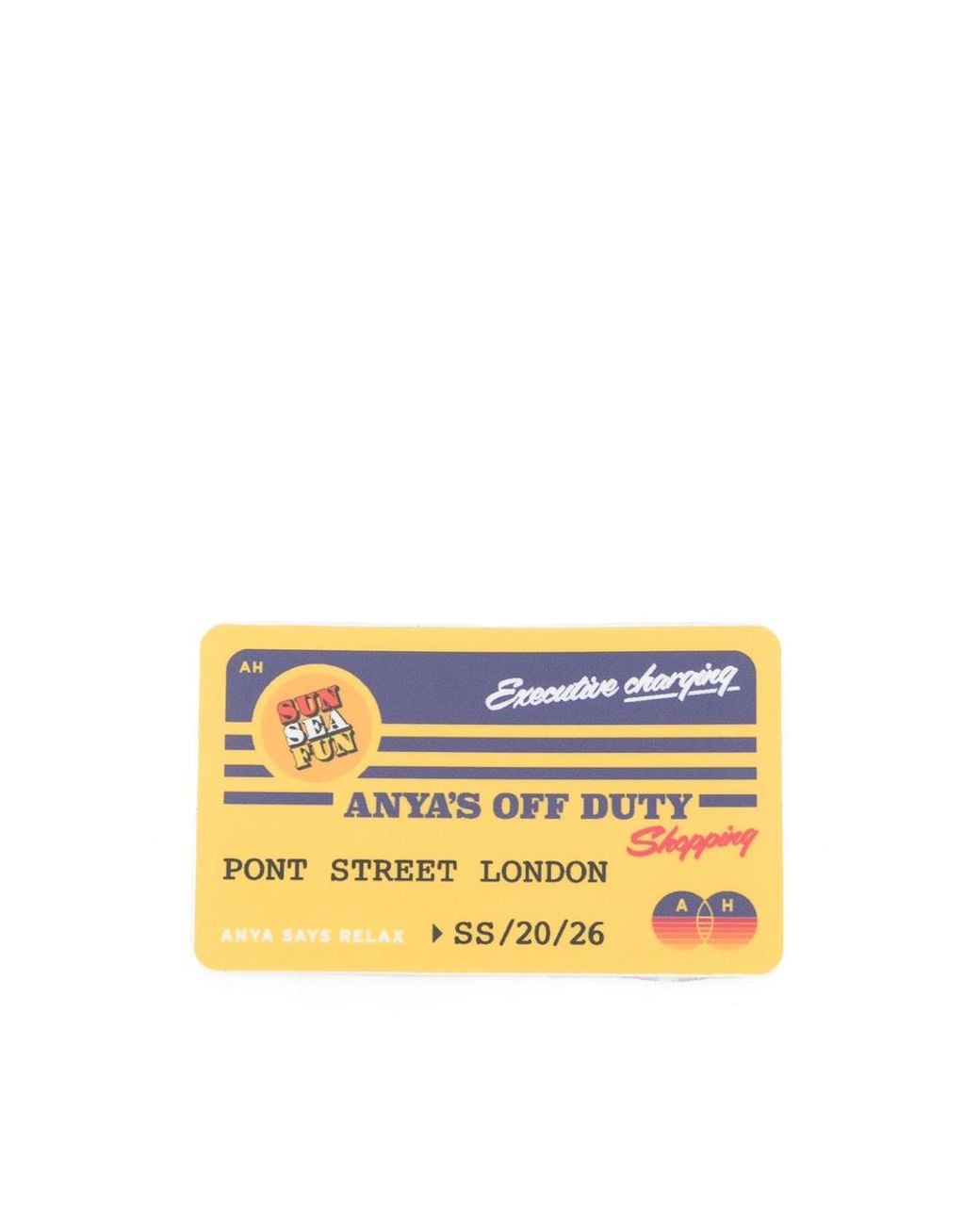 Anya Hindmarch Yellow Graphic-Print Sticker for men