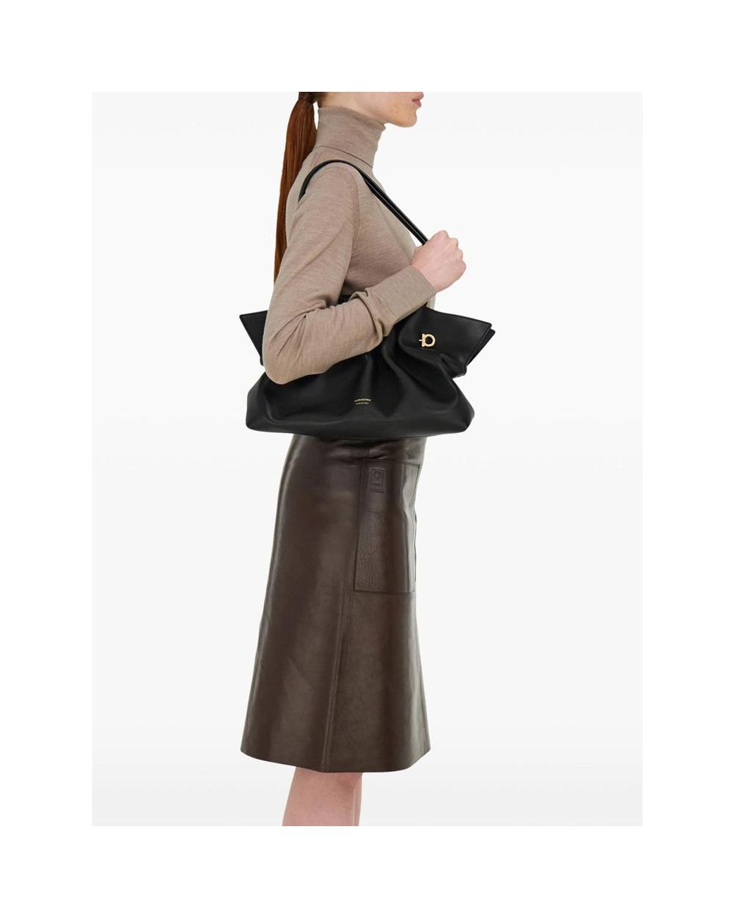 Ferragamo Black Soft-Bag M