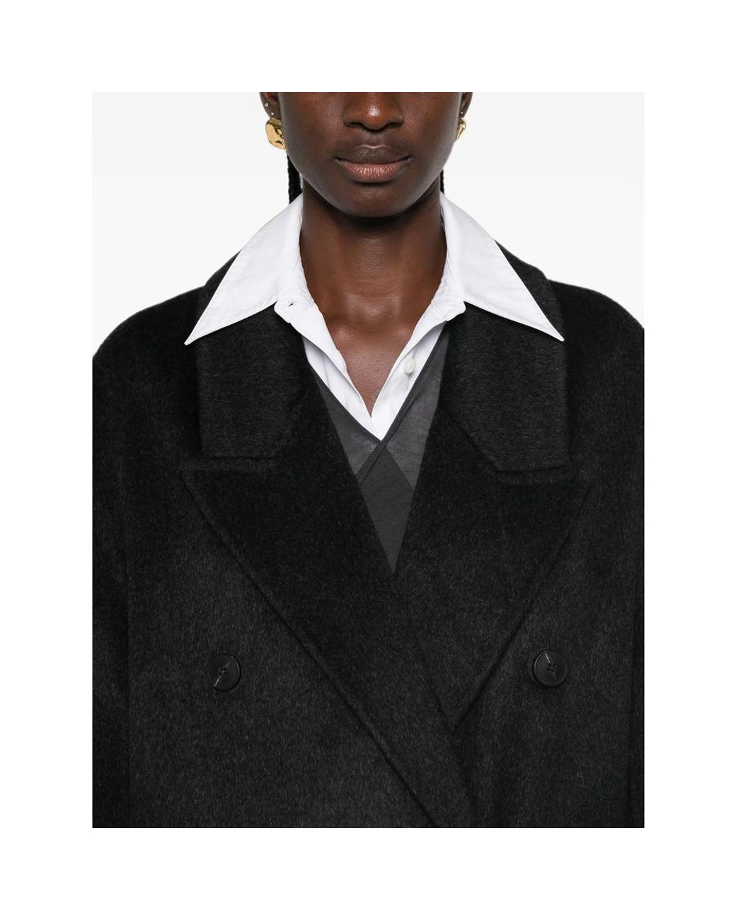 The Dynamis Studio Black Double-Breasted Coat