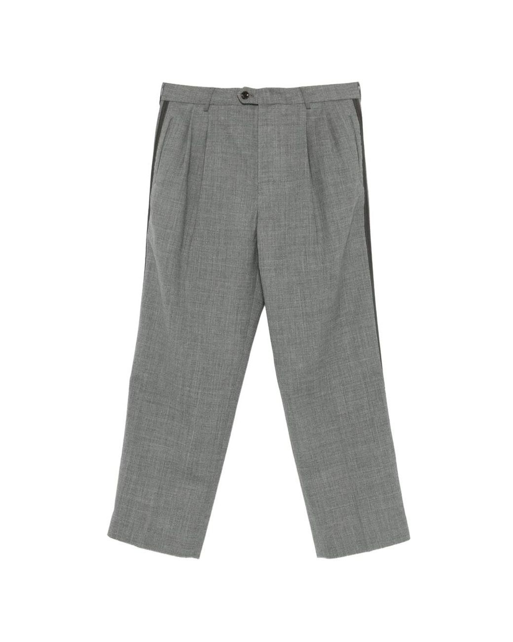 Chimala Gray Pleated Trousers for men