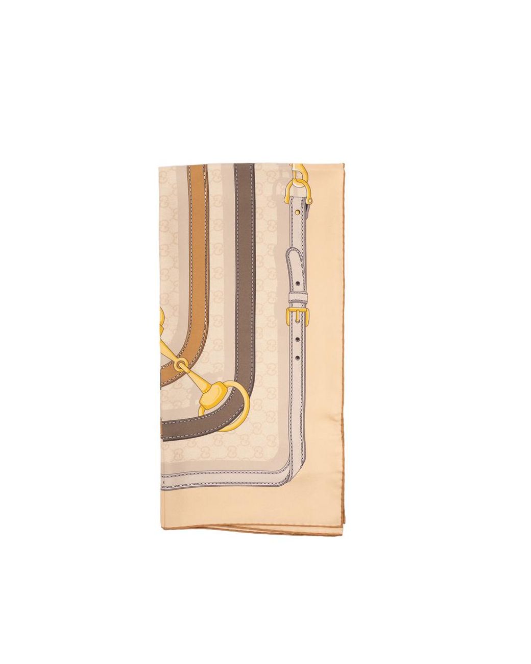 Gucci Natural Gg Supreme Belt-Print Scarf