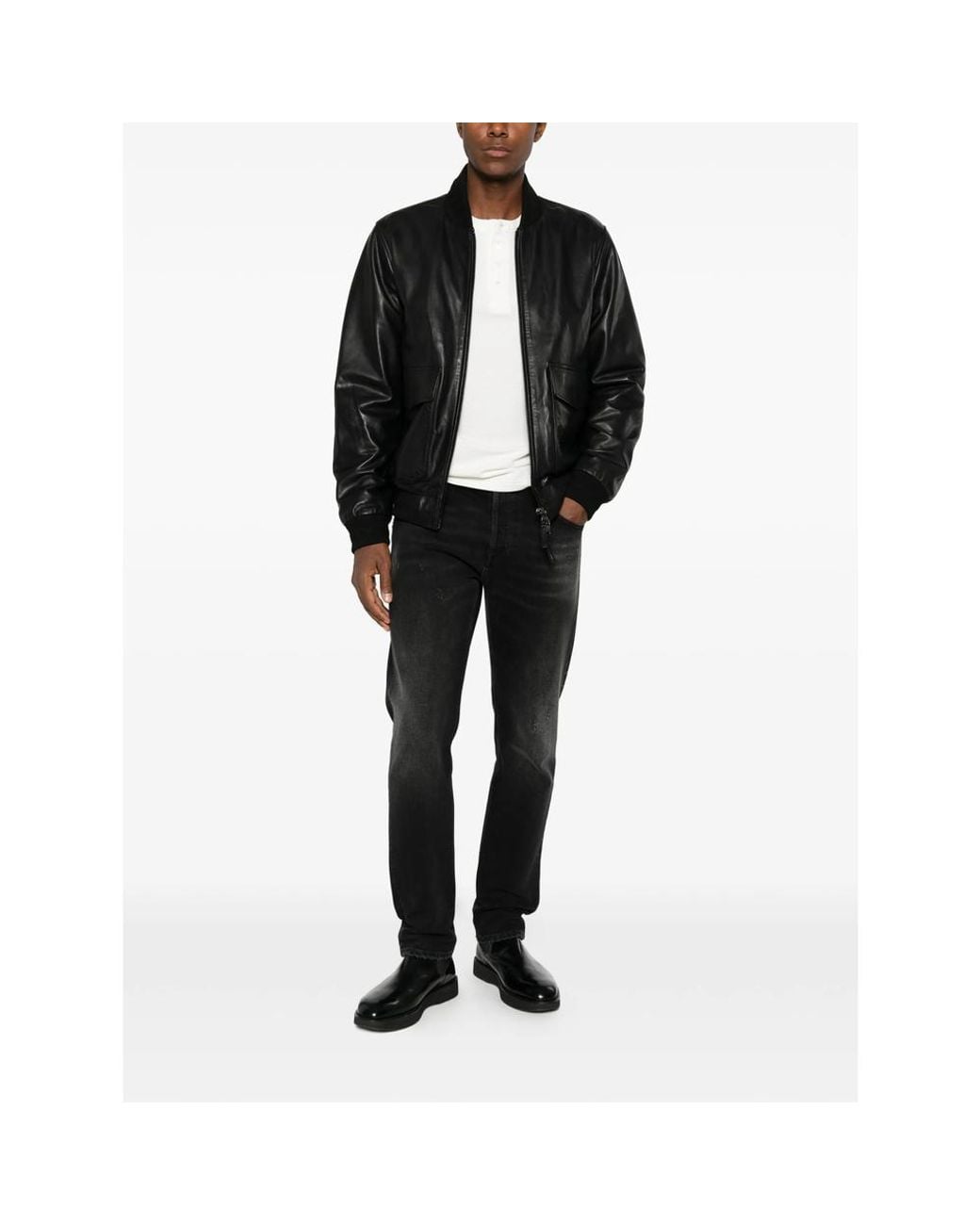 Dondup Black Distressed Logo-Patch Jeans for men