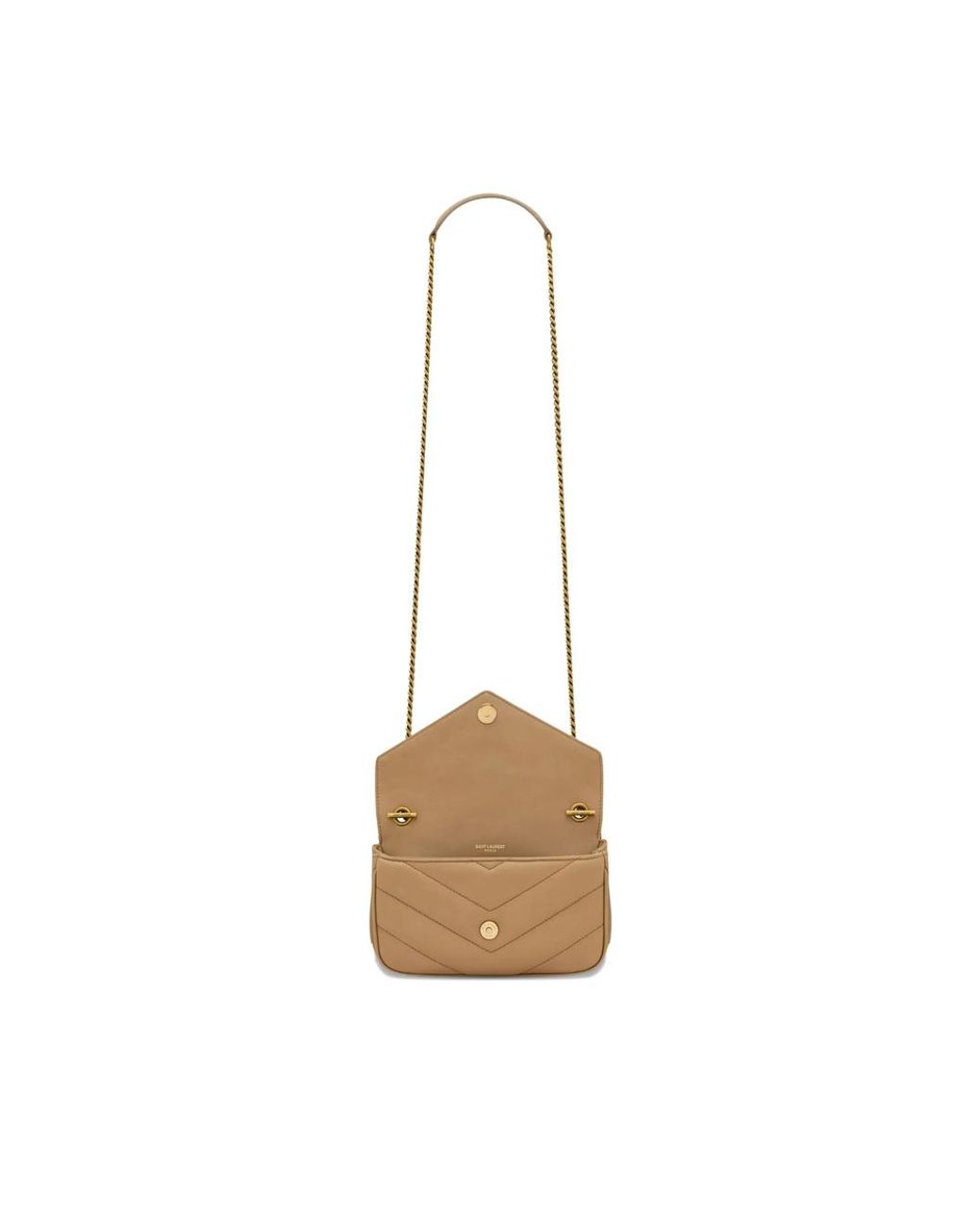 Saint Laurent White Mini Loulou Quilted Leather Shoulder Bag