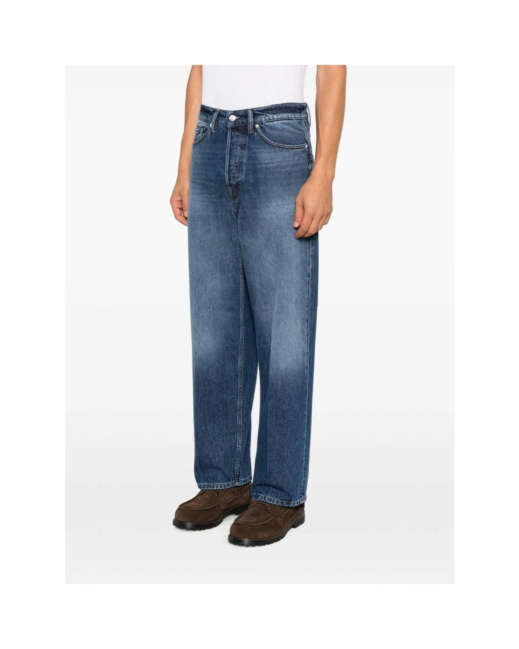 Nine:inthe:morning Blue Faded-Effect Jeans for men