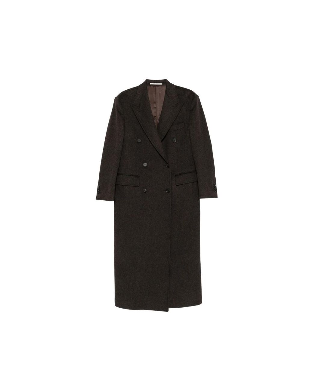 Tagliatore Black Caitlyn Double-Breasted Peaked-Lapel Coat