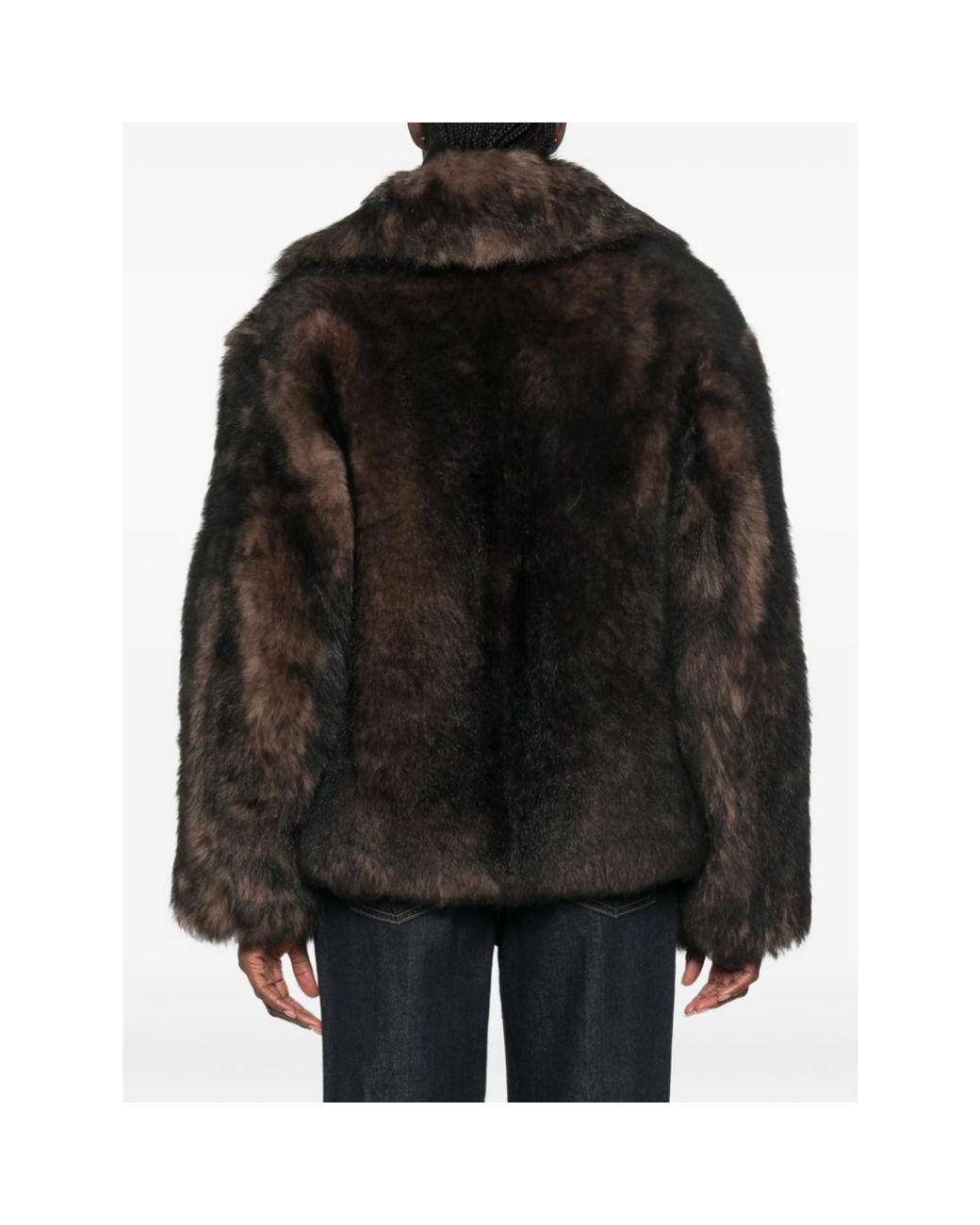 Salvatore Santoro Black Leather Wide-Lapel Jacket