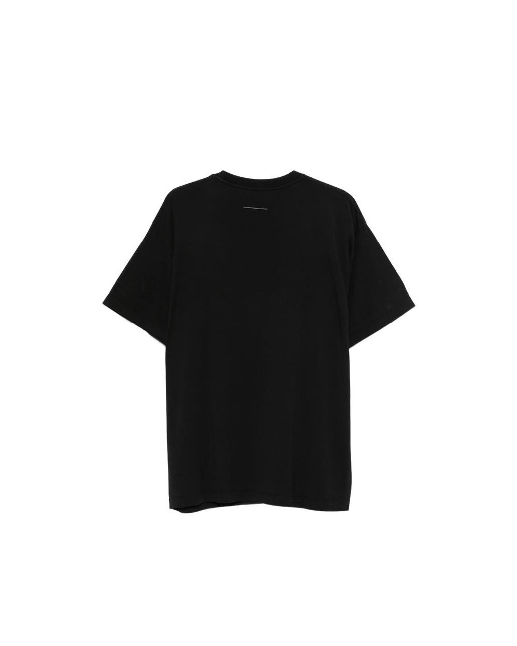 MM6 by Maison Margiela Black Logo-Print T-Shirt for men