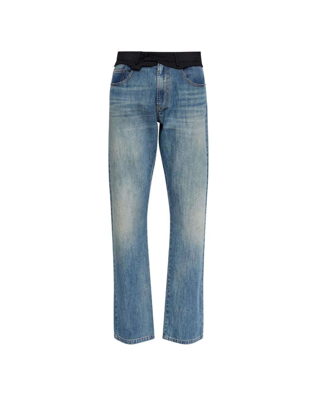 MM6 by Maison Margiela Blue Replaced Waist Jeans for men