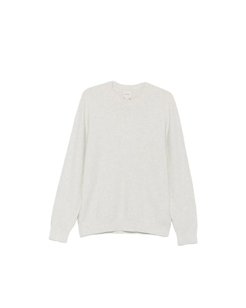 Calvin Klein White Crew Neck Sweater for men
