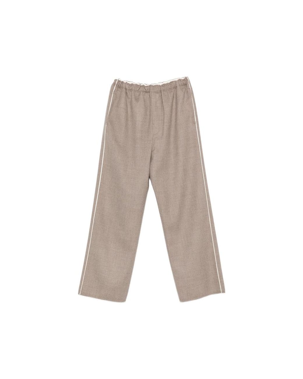 Carven Gray Side-Stripe Wide-Leg Trousers