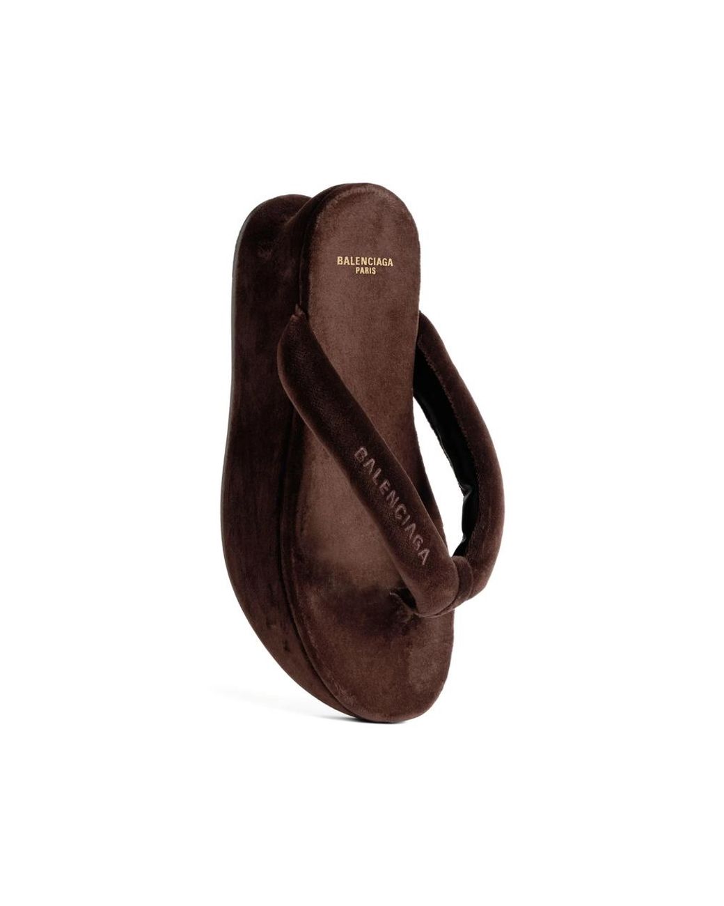 Balenciaga Brown Flip-Flops & Slides