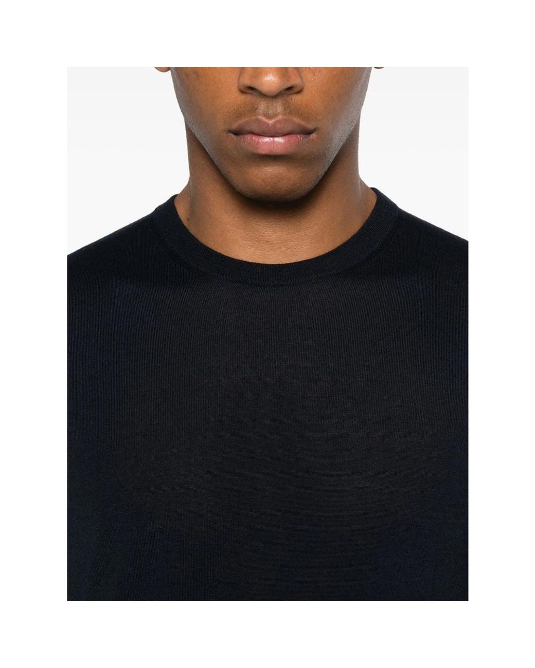 Drumohr Black Crew-Neck Sweater for men