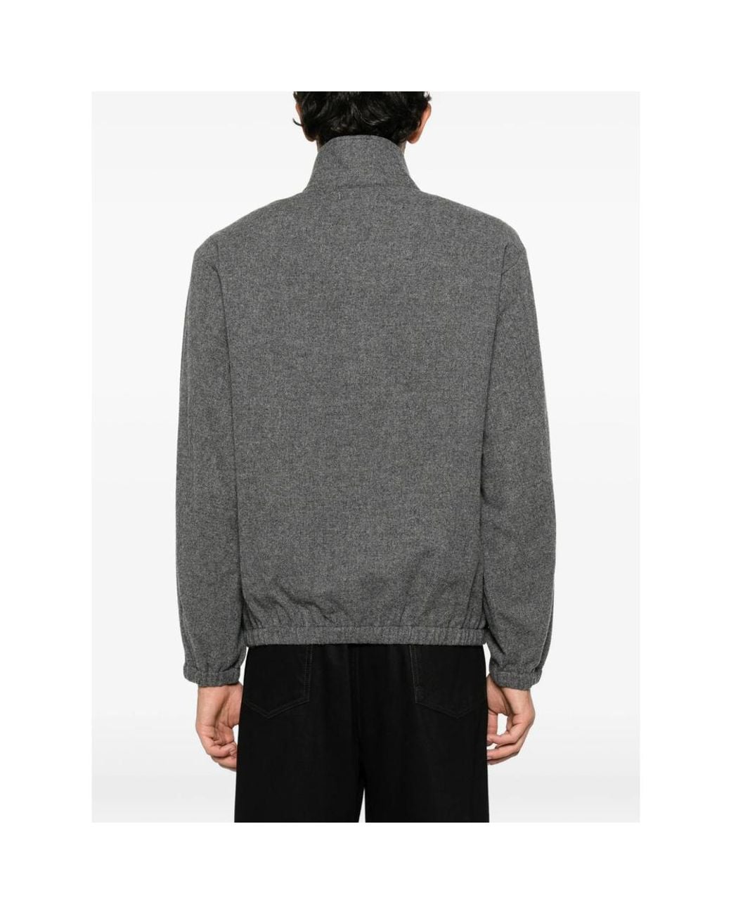 Ssstein Gray Half-Zip Elasticated Sweatshirt for men