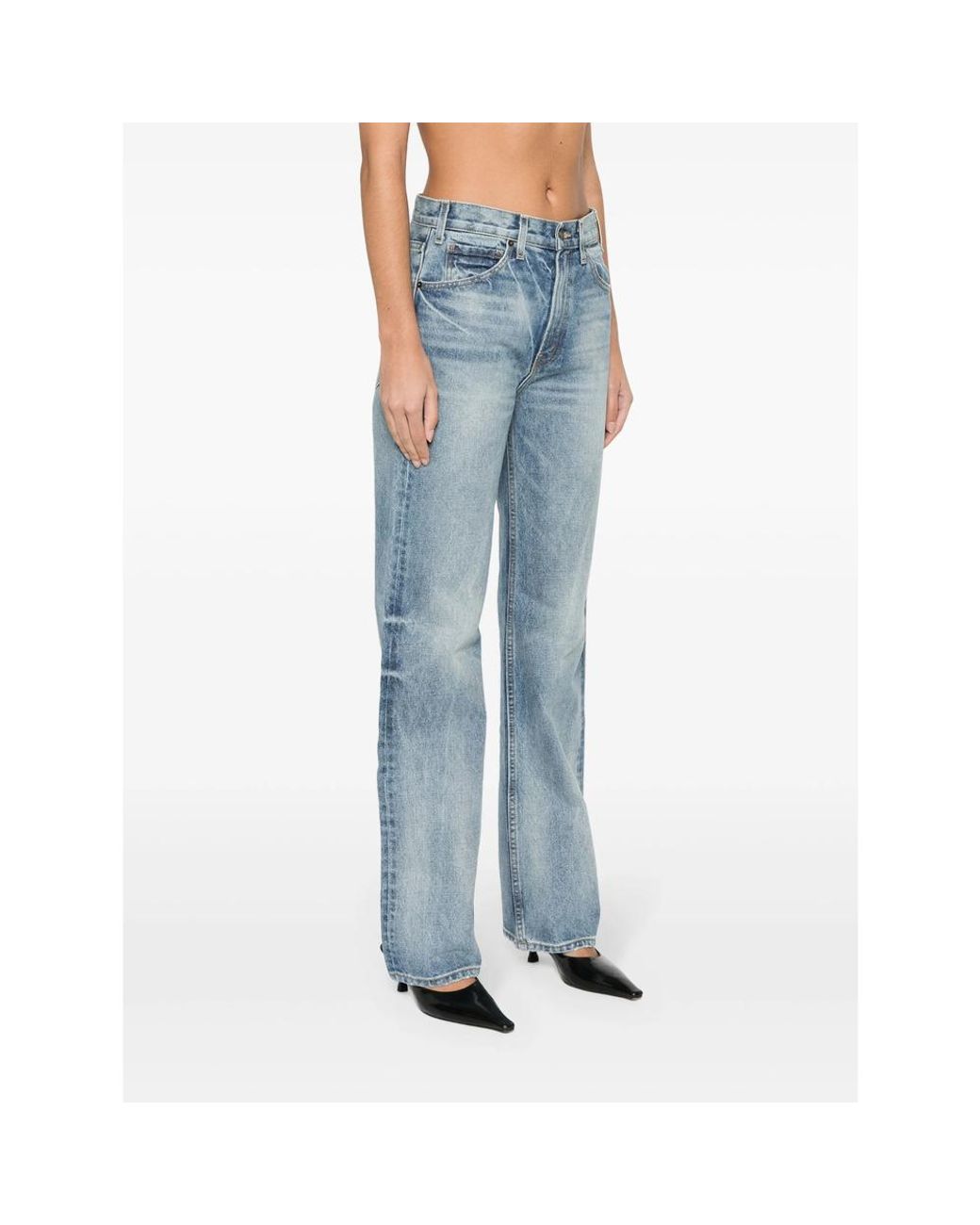 Nili Lotan Blue Mitchell Straight-Leg Jeans