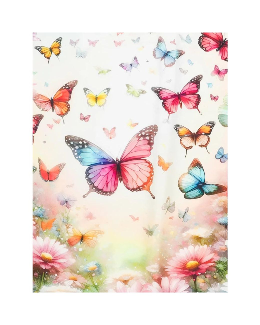D'Aniello Pink Butterfly-Print Scarf