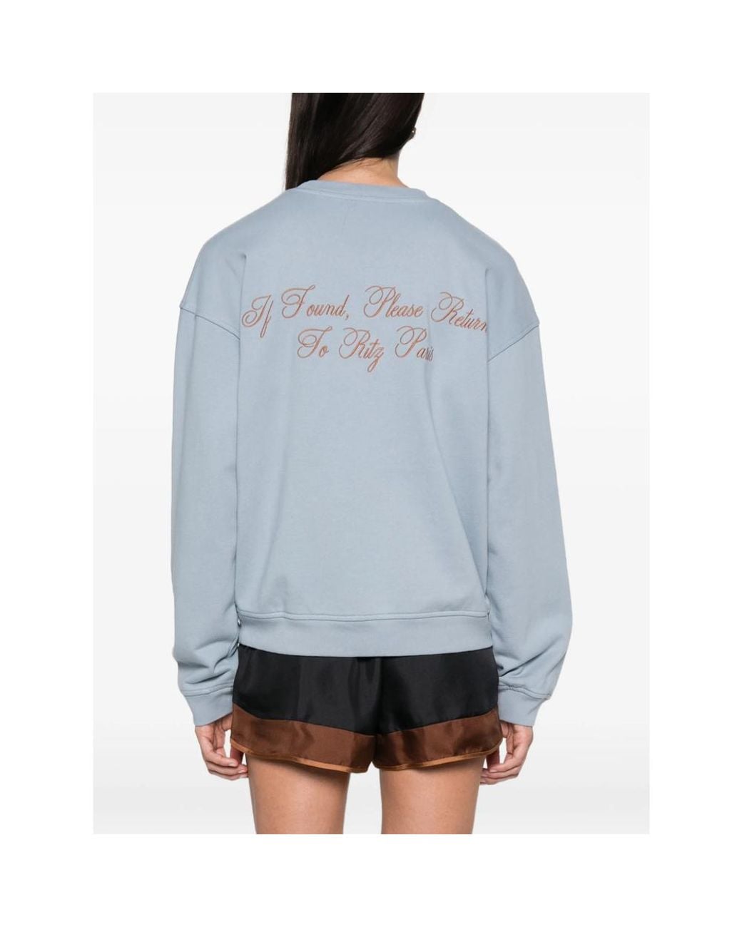 FRAME x Ritz Paris Blue The Ritz Embroidered Sweatshirt for men