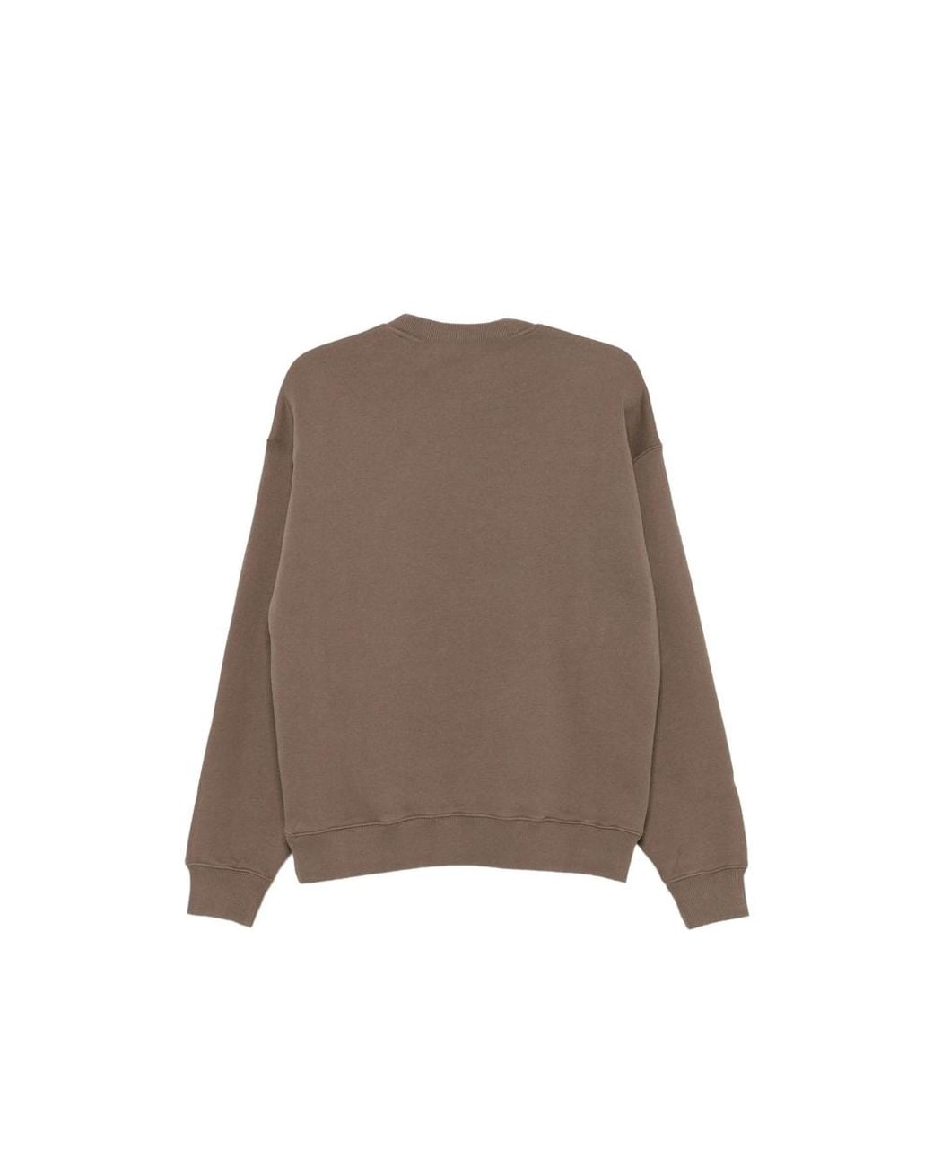 Autry Brown Record Logo-Embroidered Dropped-Shoulder Sweatshirt for men