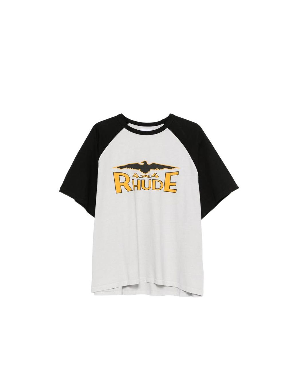 R H U D E © Black 4X4 Spirit Logo-Print Raglan-Sleeve T-Shirt for men